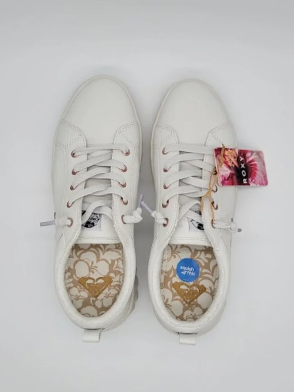 ROXY Women’s Sheilahh White Low Top Platform Sneakers Size 9 NWT